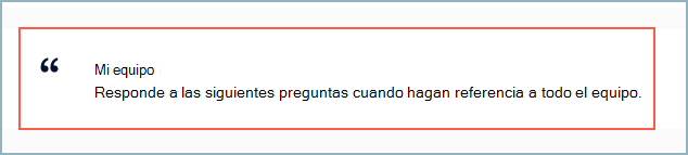 Captura de pantalla de una fila de sección de encuesta que se ha movido antes de las secciones de elementos de encuesta elegidas.