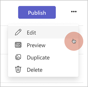 Imagen de las opciones usadas para editar las rutas de aprendizaje en Viva Learning.