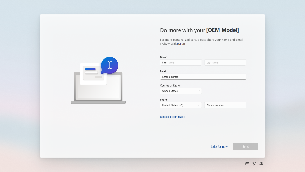 Página 1 de registro de OEM