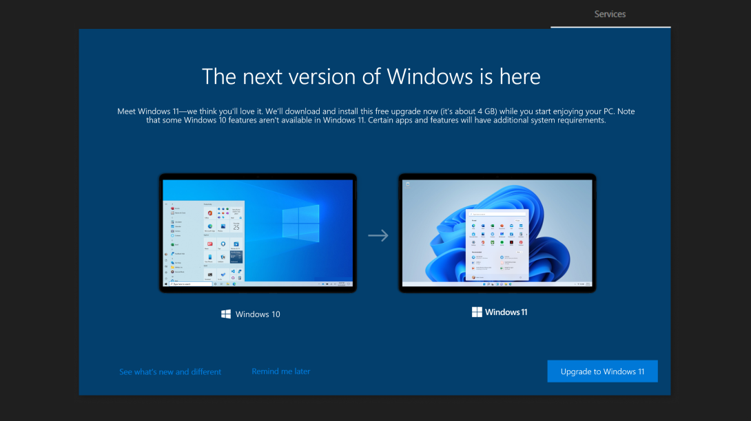 Obtener la versión más reciente de la pantalla de Windows en OOBE