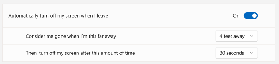 Configuración para Bloqueo al alejarse en Windows 11, 21H2