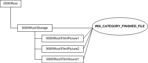 diagrama que ilustra un árbol de cámara que muestra una categoría.