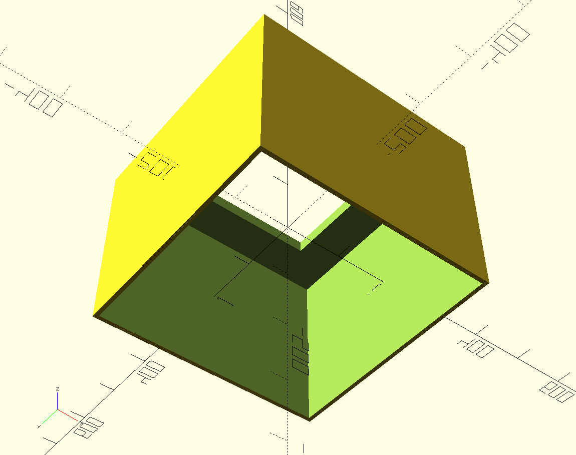 Diagrama de un gabinete de luz.