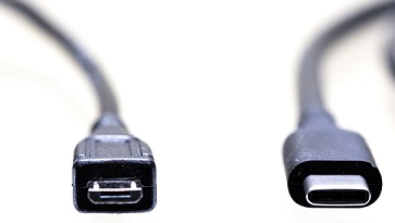 Comparación del conector usb.