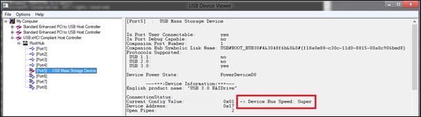 dispositivo usb superspeed que funciona a superspeed