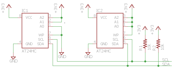 Esquema de i2c eeprom