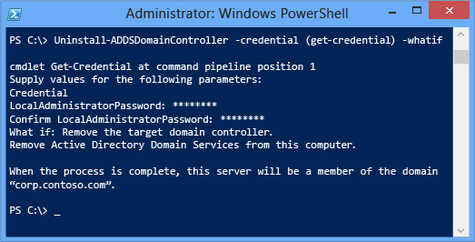 Captura de pantalla de una ventana de terminal que muestra los valores explícitos e implícitos de los argumentos de un cmdlet.