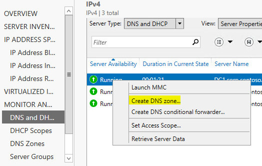 Creación de una zona DNS