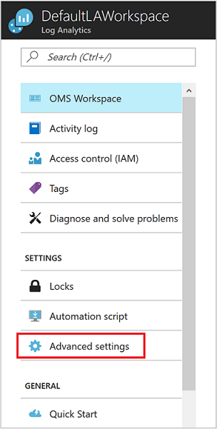 Configuración avanzada de Log Analytics