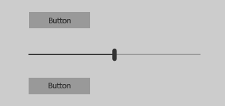 Botones situados encima y debajo de un control deslizante horizontal