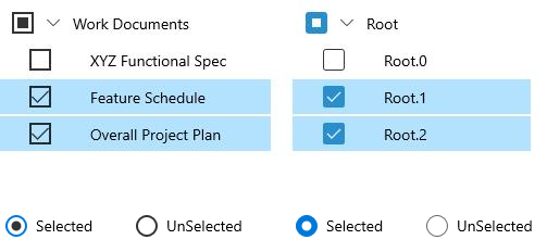 Captura de pantalla que muestra el estilo actualizado de los controles CheckBox y RadioButton.