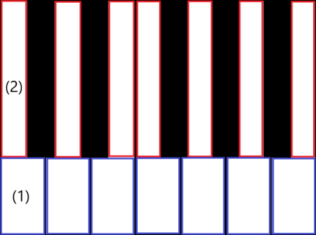 Forma de tecla blanca