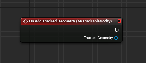 Adición de un nodo al evento On Add Tracked Geometry (Al agregar geometría con seguimiento)