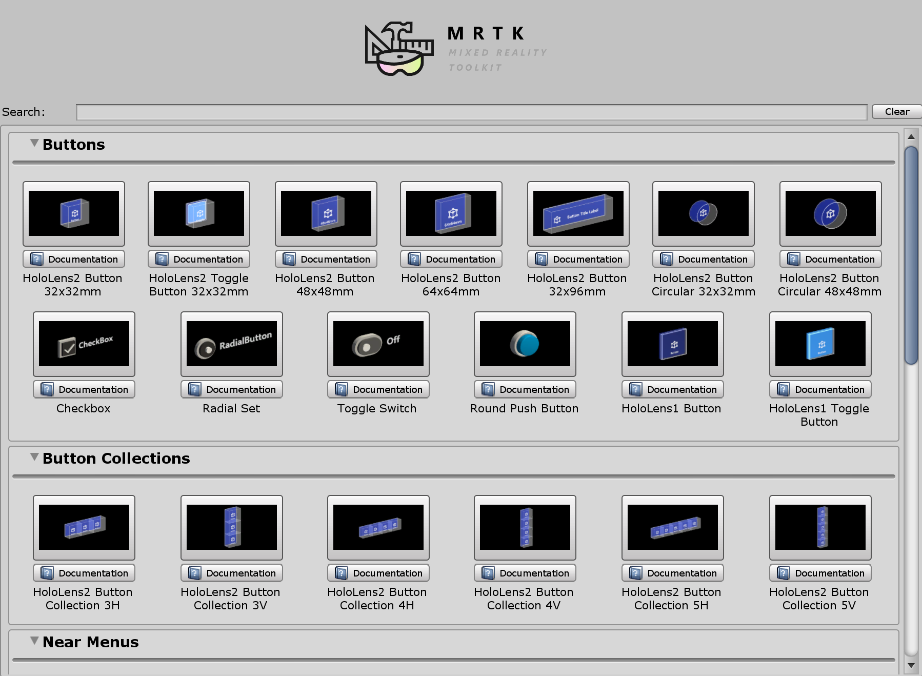 Cuadro de herramientas de MRTK