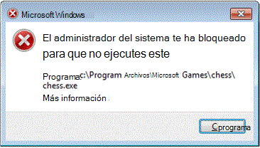 applocker bloqueó el mensaje de error de la aplicación.