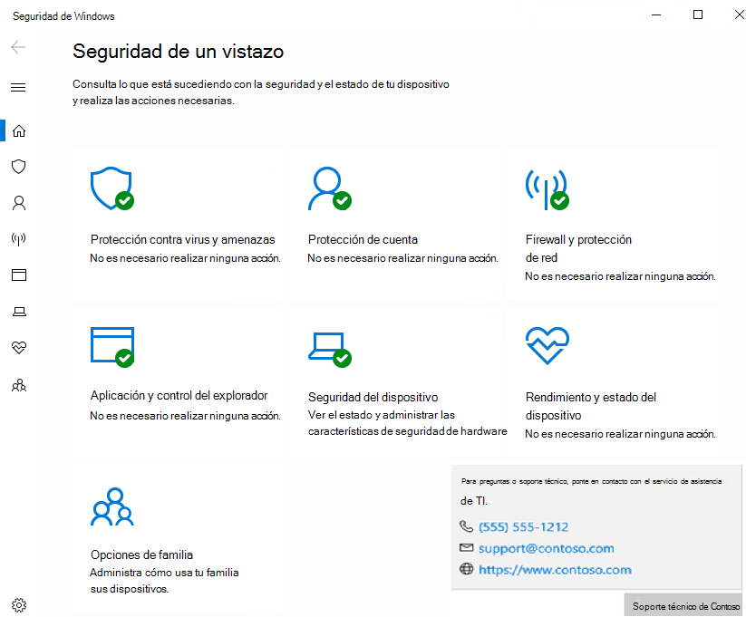 Control flotante personalizado de seguridad de Windows.