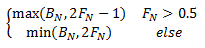 Fórmula matemática para un efecto de luz anclada.