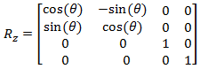 girar z matriz