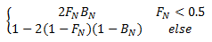 Fórmula matemática para un efecto de luz dura.