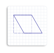 illustration of a square skewed 30 degrees counterclockwise from the y-axis