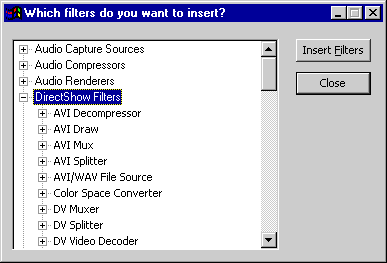 ¿Qué filtros desea insertar?