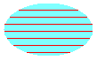 ilustración de una elipse rellenada con trama de sombreado de líneas horizontales sobre un fondo sólido