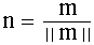 Ecuación que muestra la n normal generada para el mapa.