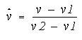 Ecuación que muestra la definición de v^.