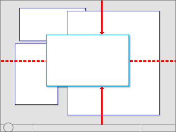 ilustración de la ventana de utilidad centrada en el monitor 