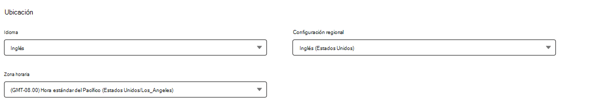 Captura de pantalla que muestra cómo actualizar la configuración de ubicación.