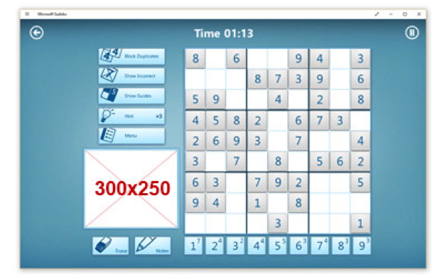 Diagrama de pantallas de juego y finalización de juegos en Microsoft Sudoku.