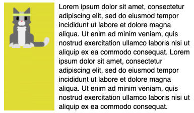 Columna con la propiedad wrap para el bloque de texto