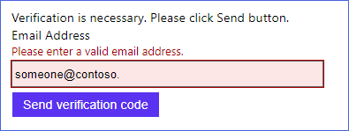 Cuadro de texto que muestra el mensaje de error que desencadena la restricción de regex