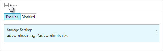 Captura de pantalla que muestra Guardar la configuración de copia de seguridad.