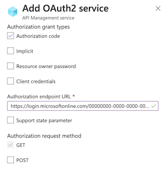 Especificar la configuración de autorización