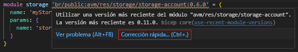 Captura de pantalla de Simplificación de la corrección rápida de la regla de linter de interpolación.