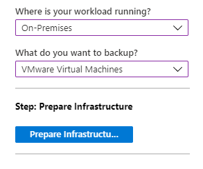 Captura de pantalla que muestra el paso para preparar la infraestructura.