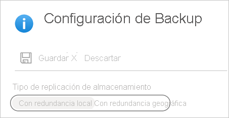 Tipo de replicación de almacenamiento