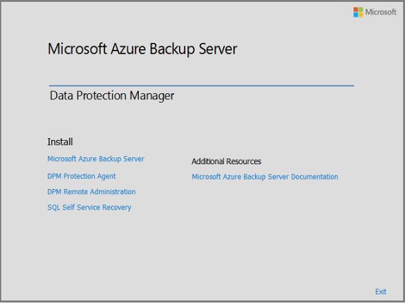 El Asistente para instalación de Microsoft Azure Backup se inicia