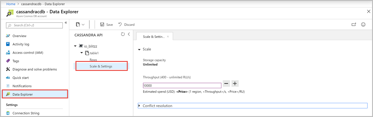 Escalado del rendimiento del contenedor de Azure Cosmos DB