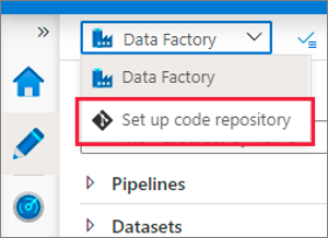 Configuración de los parámetros del repositorio de código desde la creación