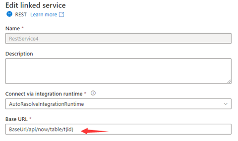 Captura de pantalla en la que se muestra una configuración para enviar varias solicitudes cuyas variables se encuentran en la dirección URL absoluta.