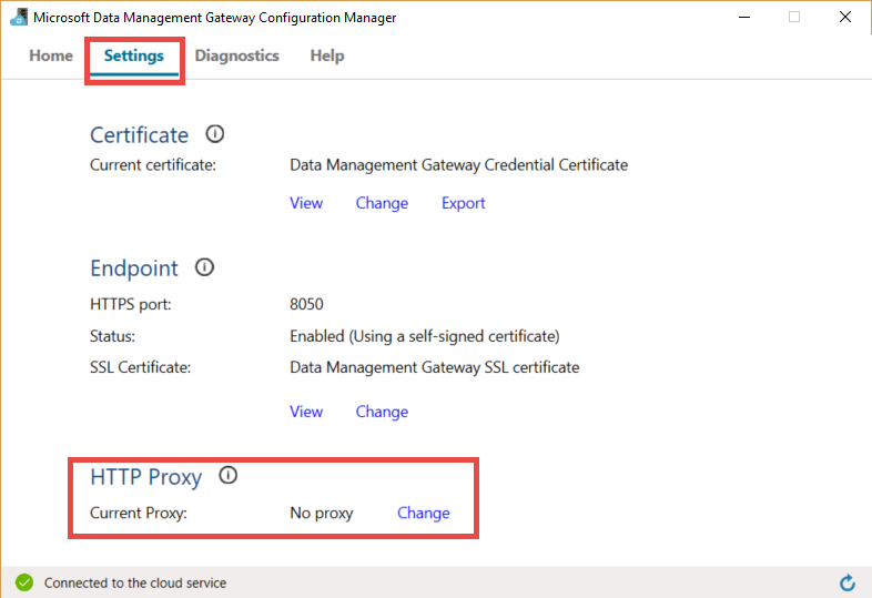 Visualización y actualización del proxy