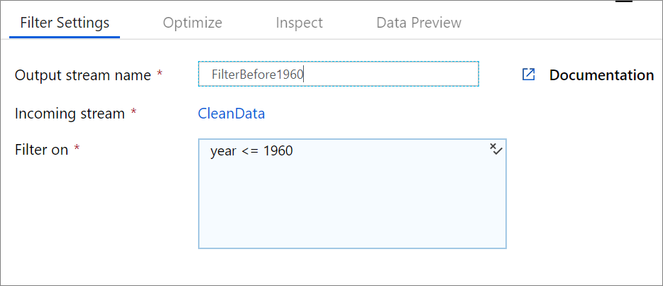 Transformación Filtrar