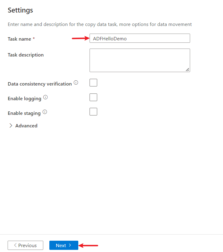 Captura de pantalla que muestra la página Configuración.