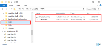 Captura de pantalla de los datos de blobs en páginas identificados para el proceso de copia.