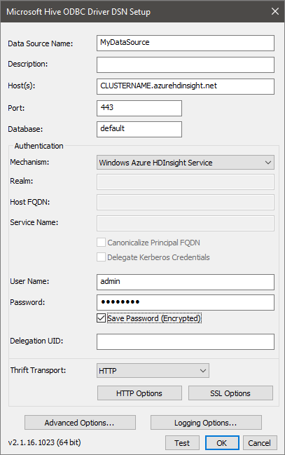 Administrador de orígenes de datos ODBC.