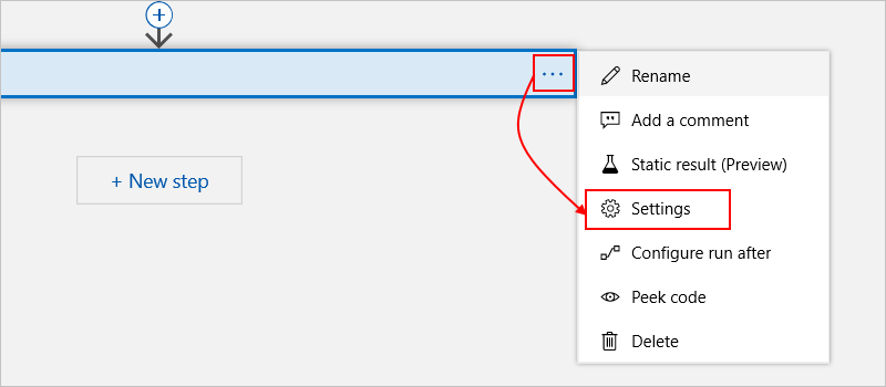 Abrir la configuración de la acción