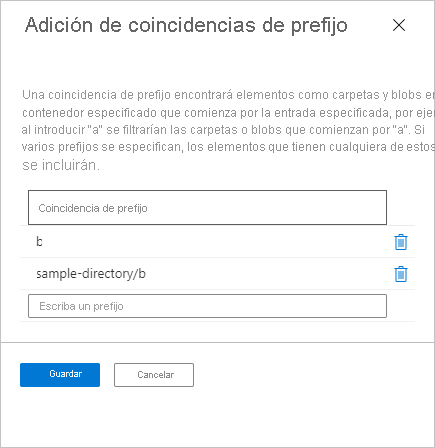 Screenshot showing filters for a replication rule