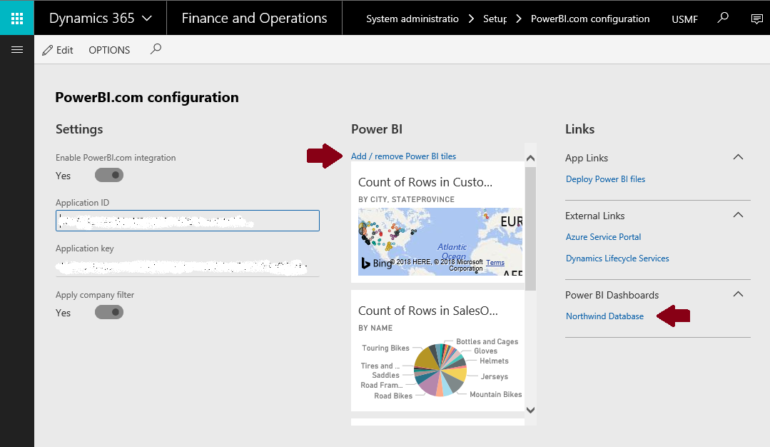 Validate Power BI integration.